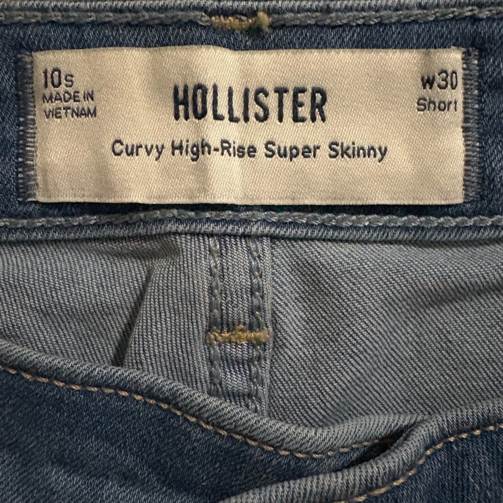 Hollister High Rise Blue Jeans Curvy Super Skinny